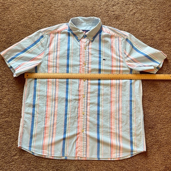 Vineyard Vines Blue and Pink Whale Shirt - Picture 4 of 5